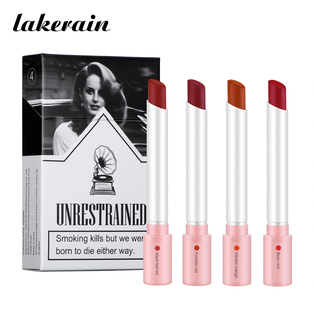 Matte Lipstick Set with Box Red Long Lasting Waterproof Lip Stick