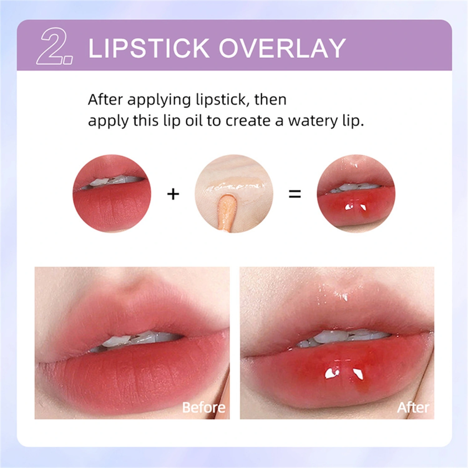 Hydrating Lip Glow Oil, Moisturizing Lip Oil Gloss, Plumping Lip Gloss