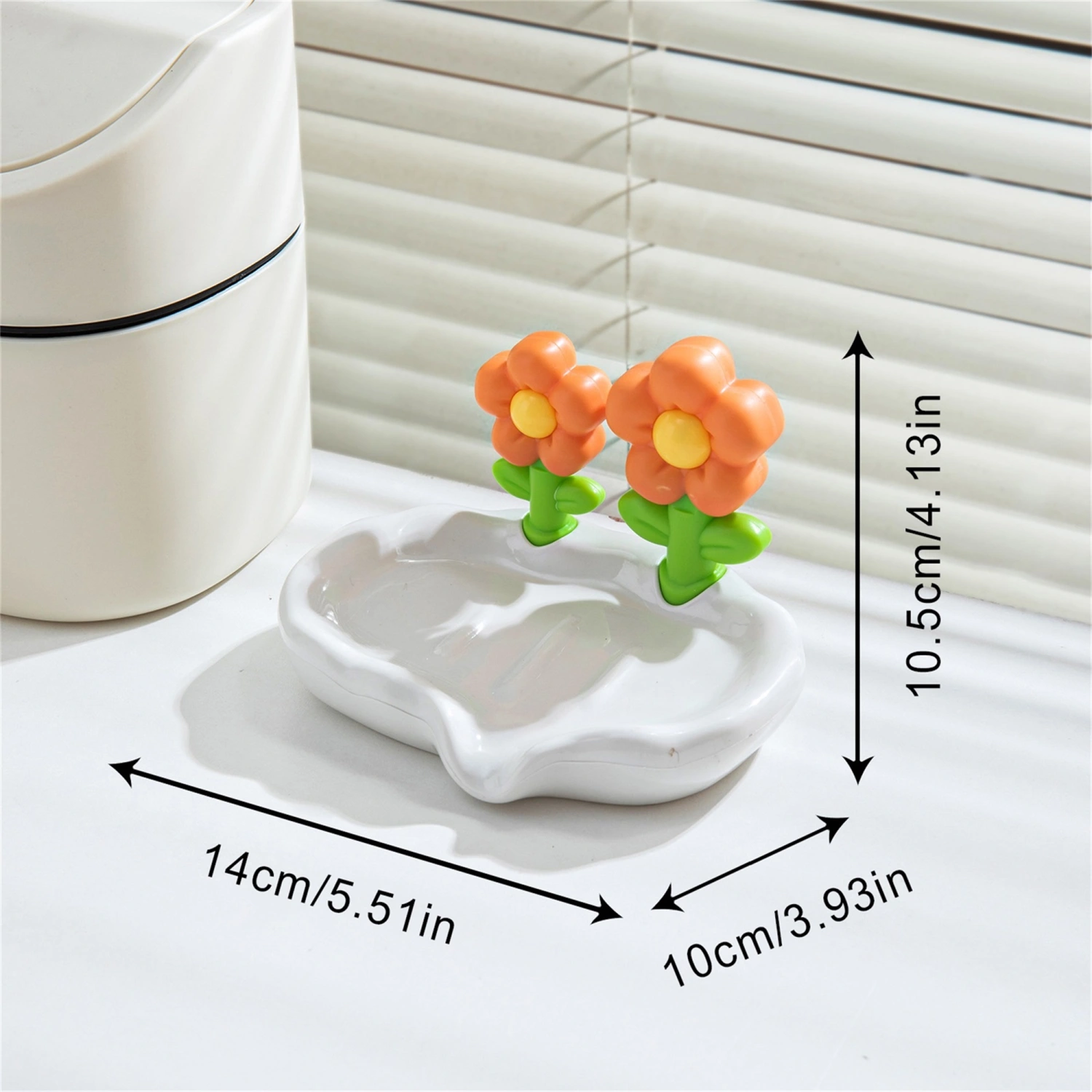 Lovely Flower Soap Holder Plastic Soap Dish Self Draining Soap Holder