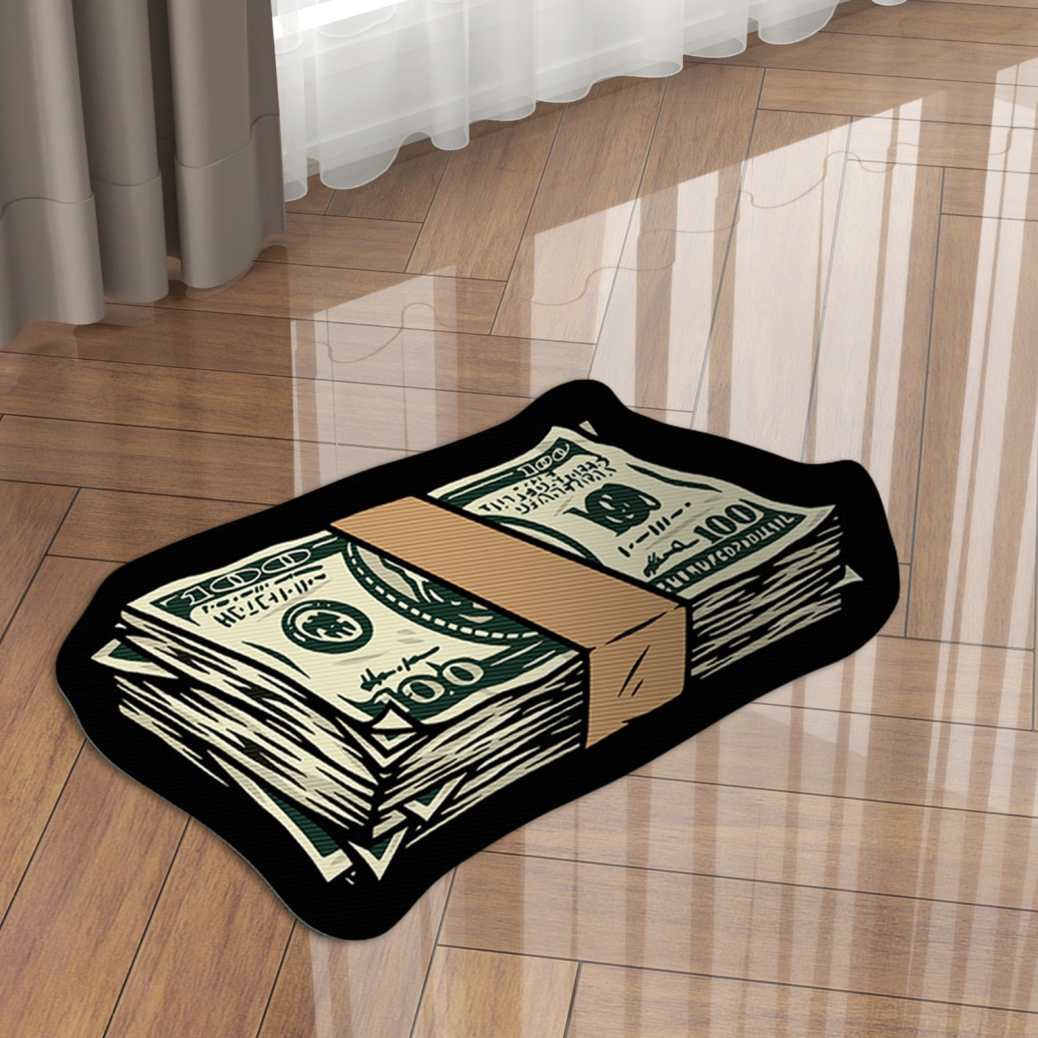 Dollar Floor Mat, Ultra-soft Area Rug Decorative Bedside Carpet