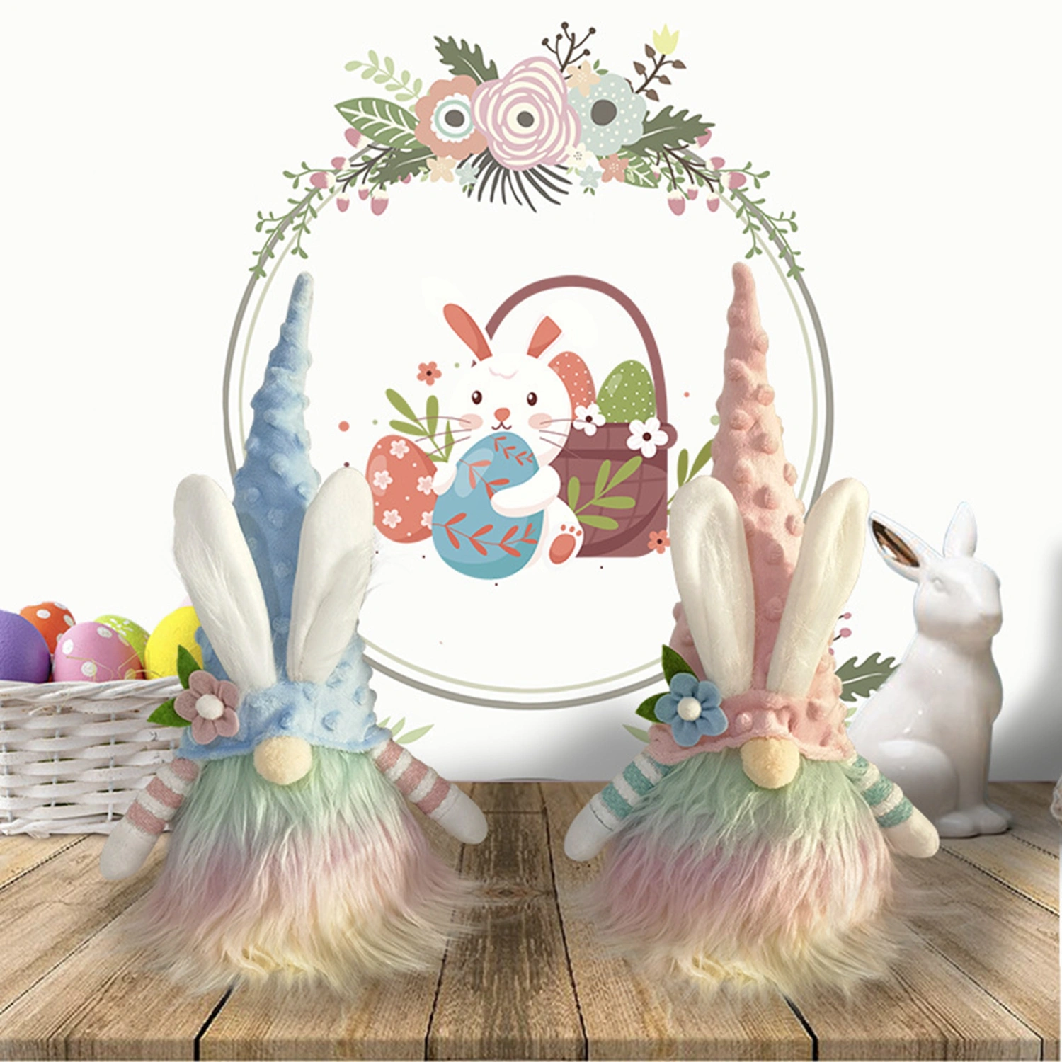 Easter Table Decorations Light up Bunny Gnome Tabletop Centerpieces 