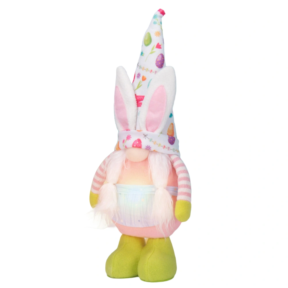 Easter LED Gnome Plush Elf Dwarf Faceless Dolls for Home Decoration