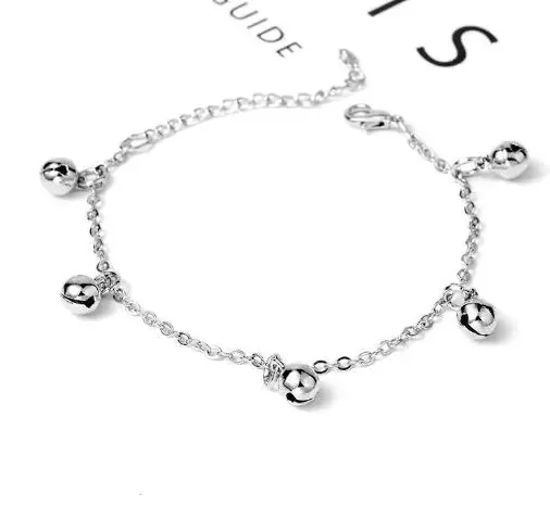 Women Silver Bracelet Adjustable Minimalist Personality Bells Bracelet