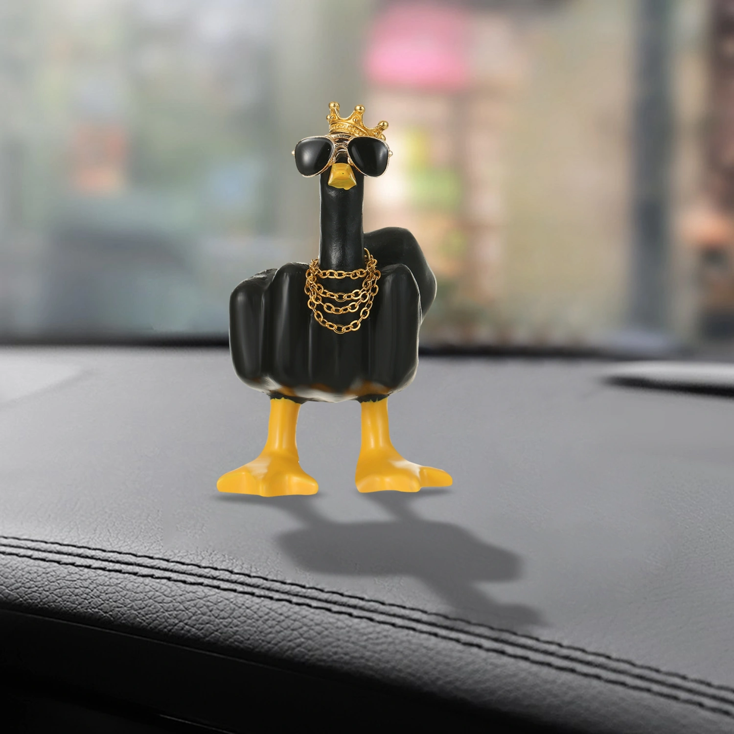 Middle Finger Duck Car Decorations, Car Dashboard Ornament Accessories