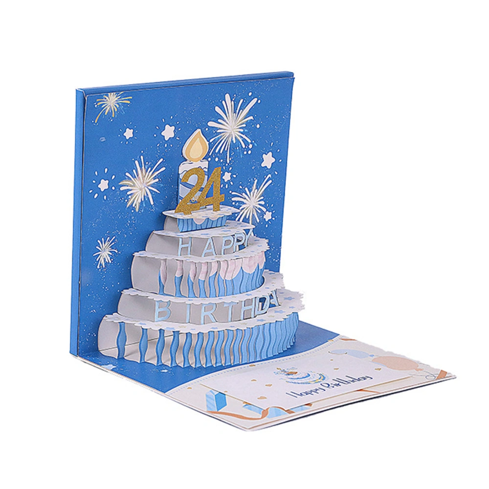 Musical Birthday Cards 3D Firework Birthday Cake Greeting Cards