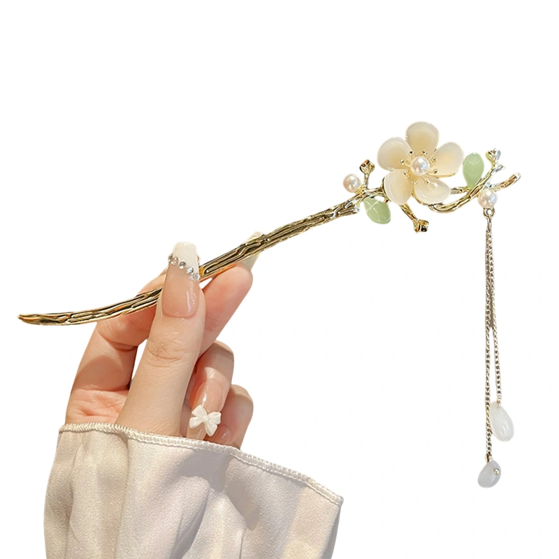 Vintage Hair Pins, Elegant Flower Lantern Hair Stick Styling Tool