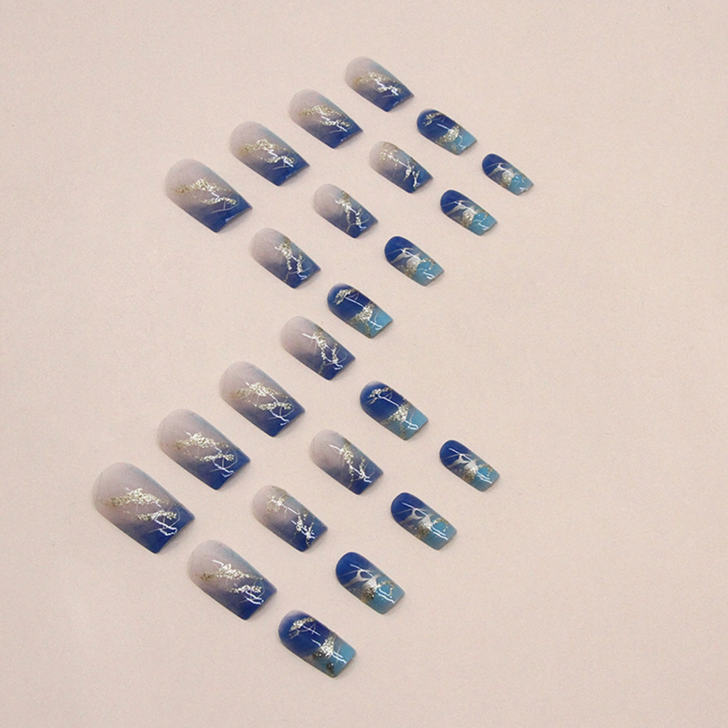 Press on Nail Medium Fake Nails Tips Full Cover Reusable Manicure