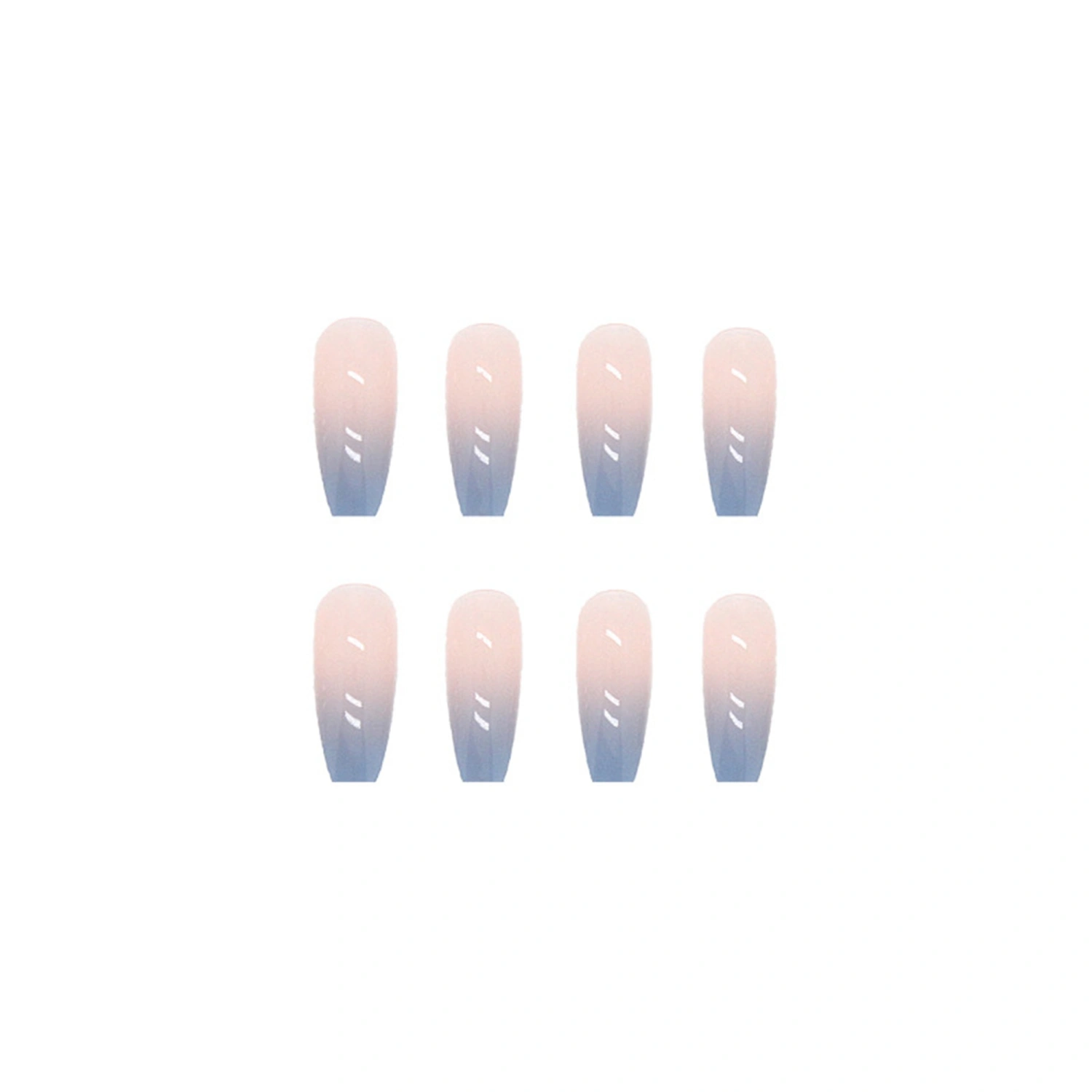 24pcs Fake Nails, DIY Gradient Color Glue On False Nail Tips