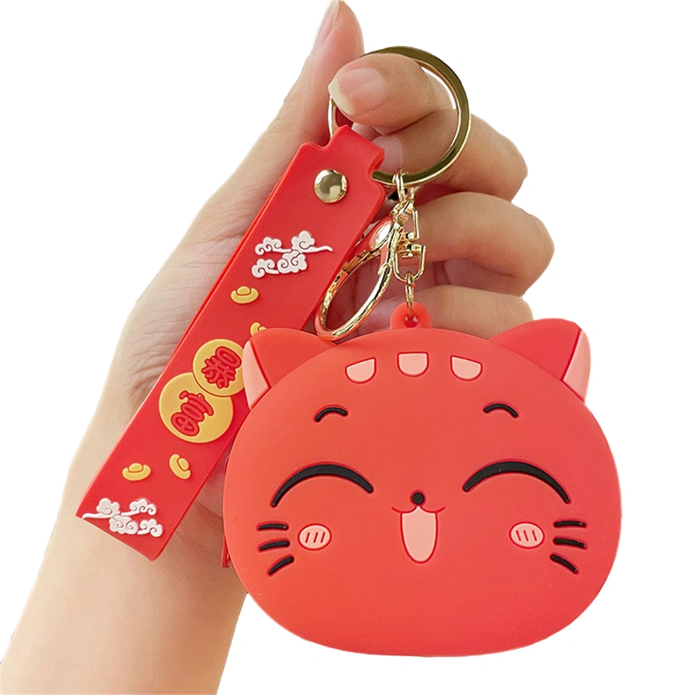 Coin Purse, Cartoon Cat Zipped Hanging Pendant Backpack Charm