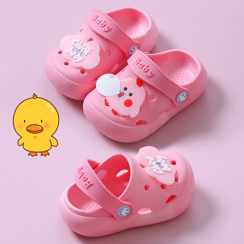 Kids Garden Clogs Cute Cartoon Animal Non-slip Slip on Water Shoes 