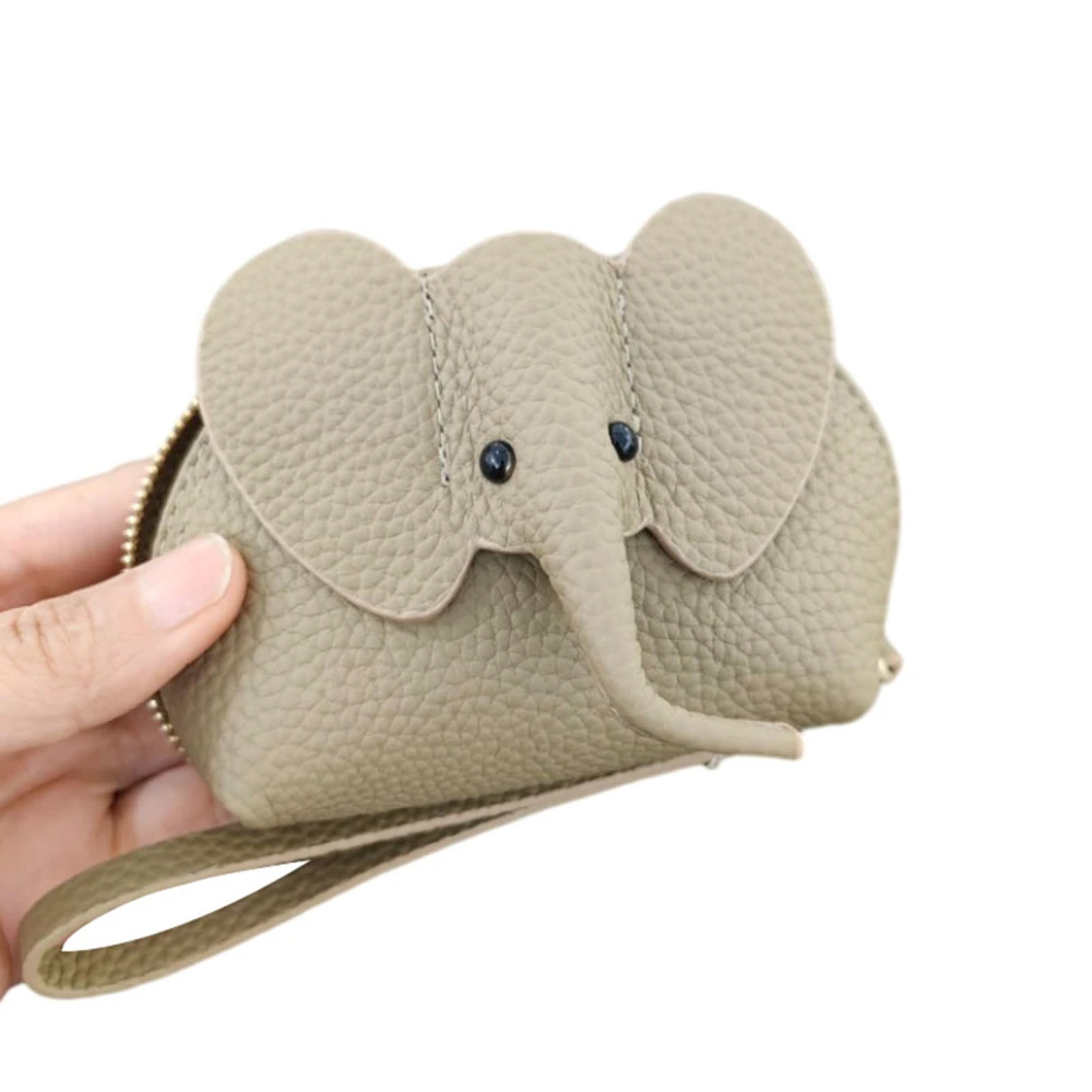 Women Coin Purse, Elegant Zipped Elephant Key Pouch Portable Wallet