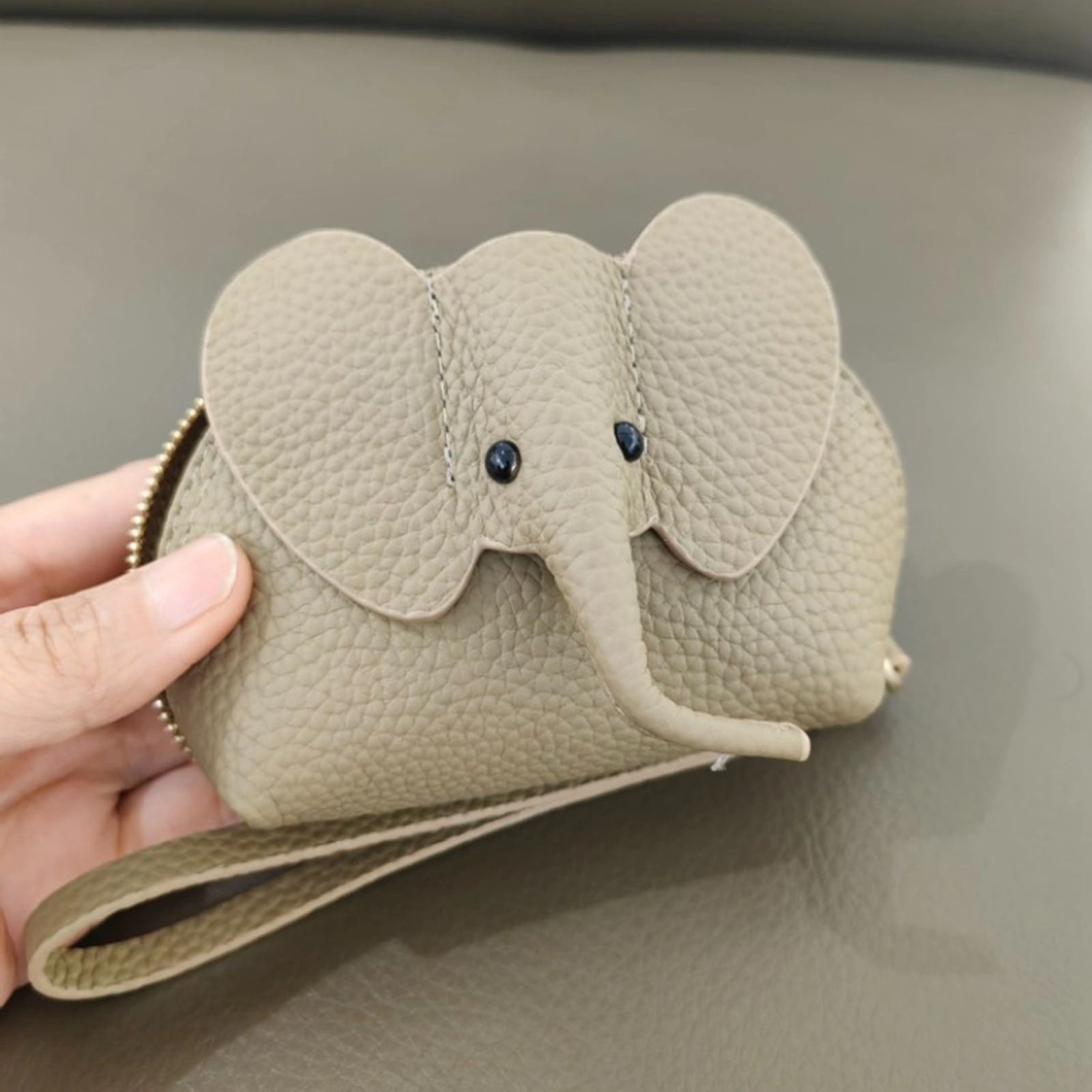 Women Coin Purse, Elegant Zipped Elephant Key Pouch Portable Wallet