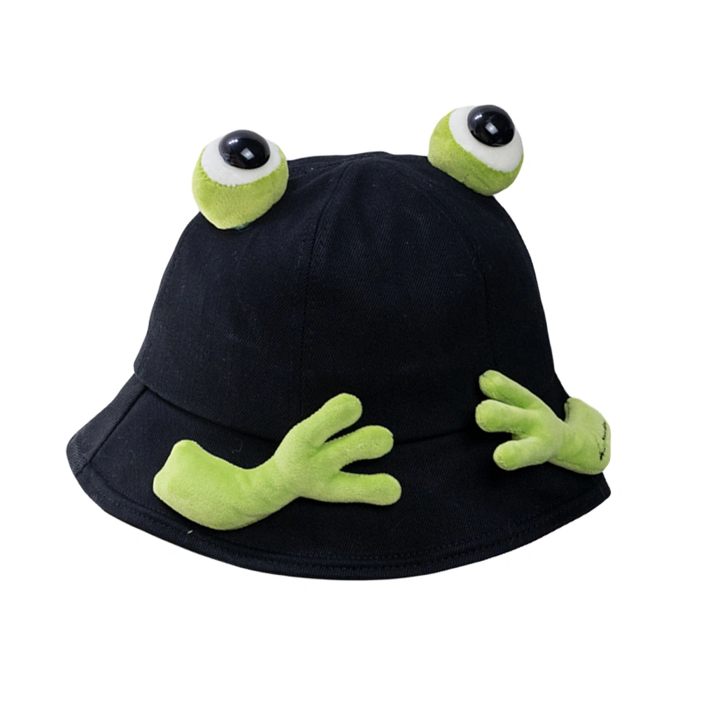 Women Cartoon Frog Bucket Hat Funny Eyes Fisherman Hat Basin Hats