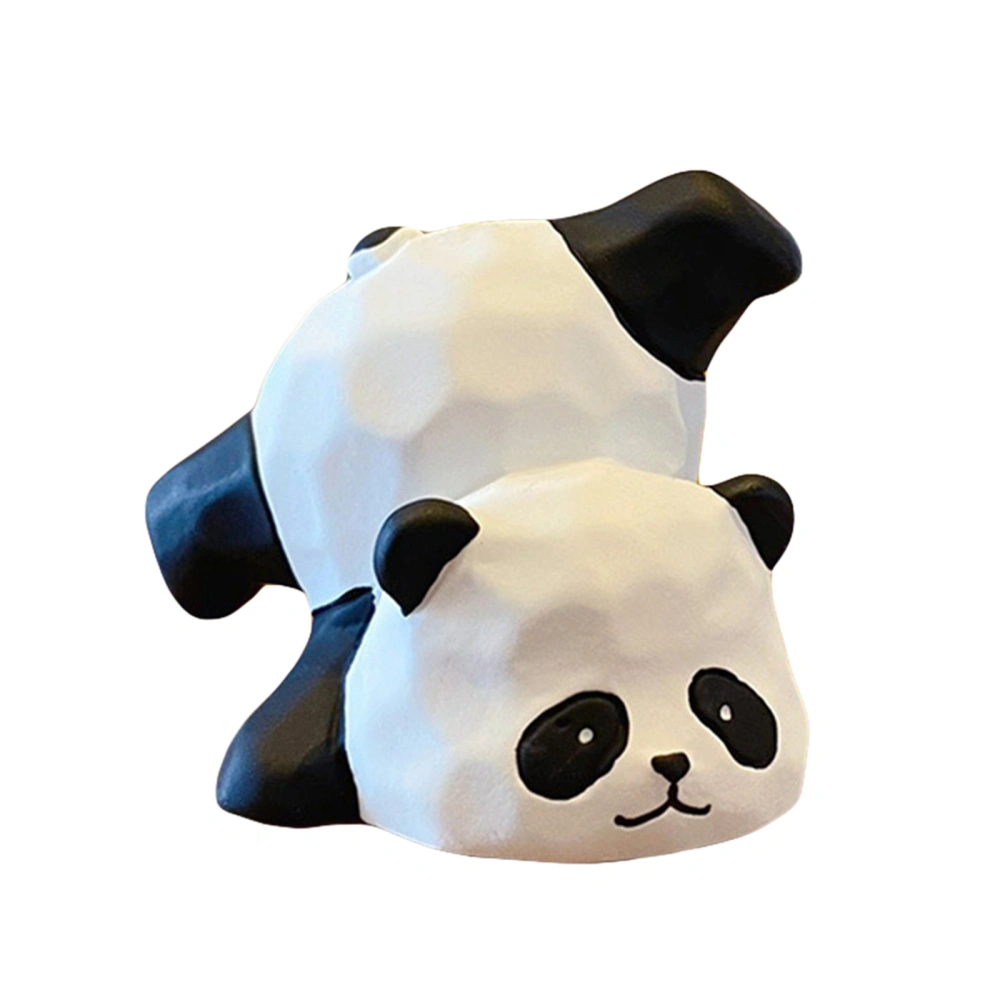 Panda Statue Art Sculpture Cute Panda Figurines Realistic Panda Decor