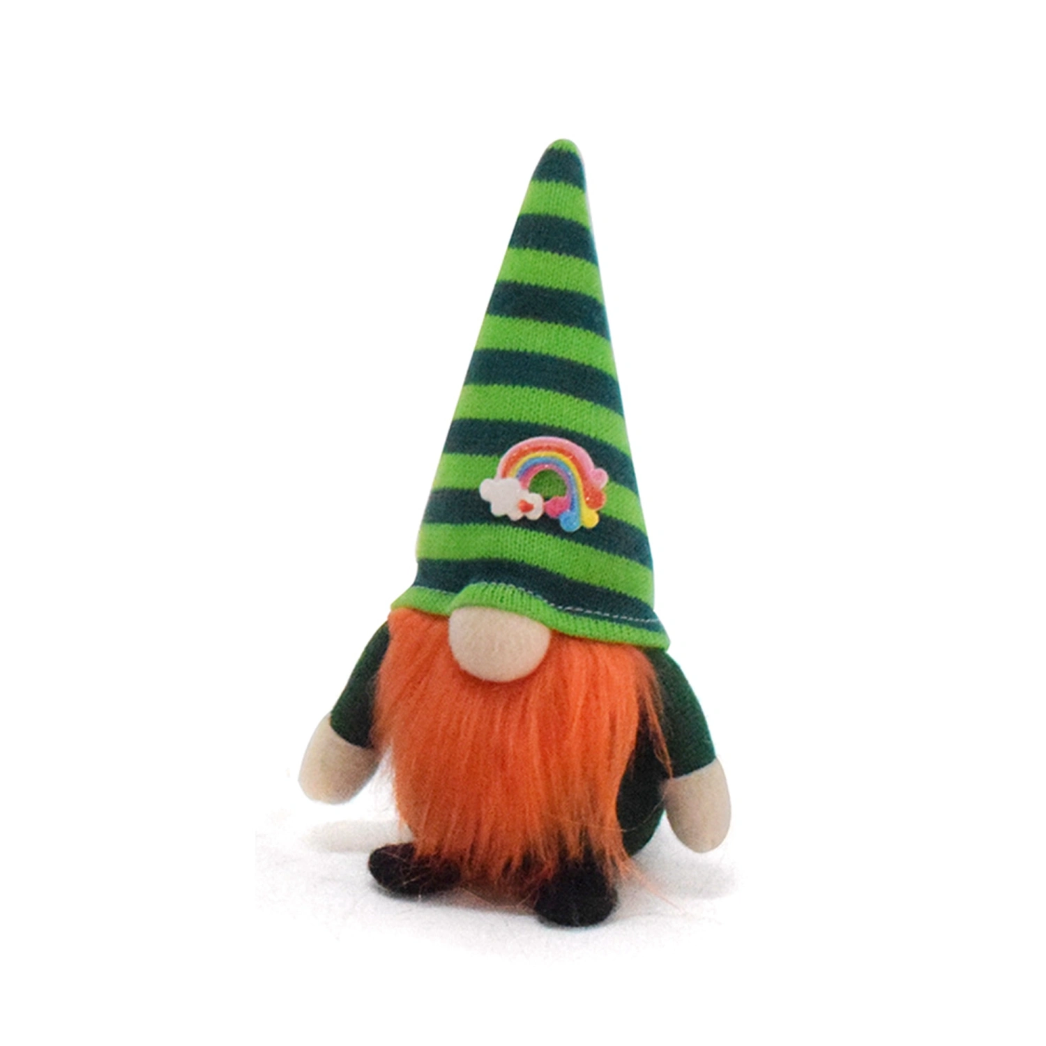 Irish Holiday Doll, No Face Shamrock Stuffed Desktop Toy Gift