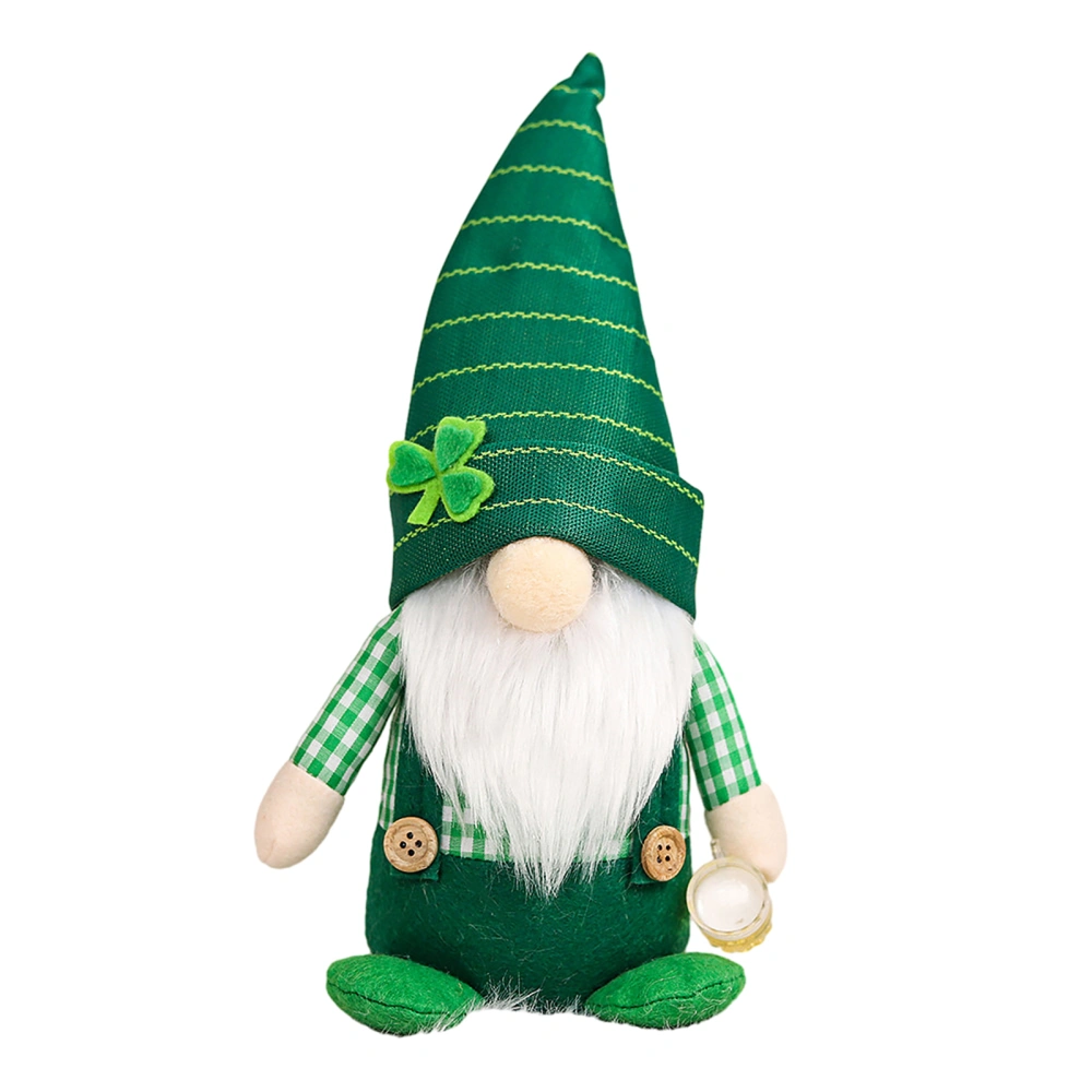 St Patty's Day Gnome Doll Shamrock Forest Couple Dolls Decorations