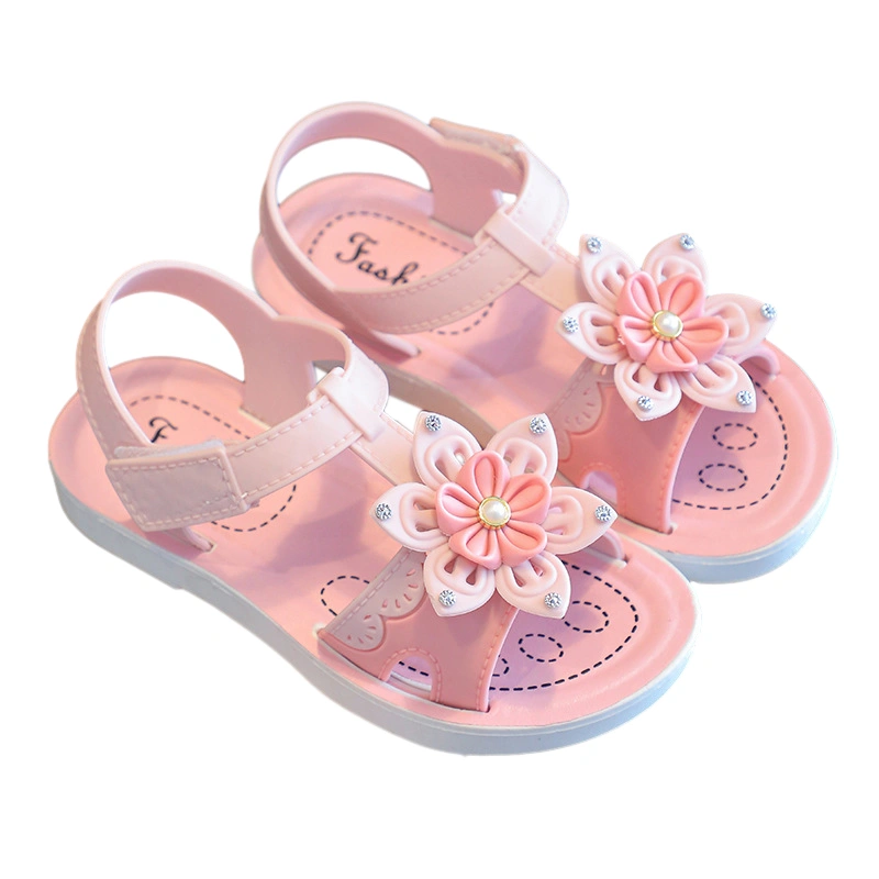 Little Girl Summer Casual Sandals Anti-slip Soft Sole Flower Shoes