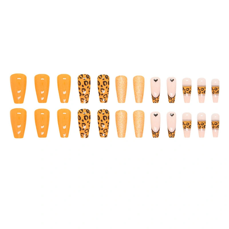 Press on Nail Medium Fake Nails Tips Full Cover Reusable Manicure