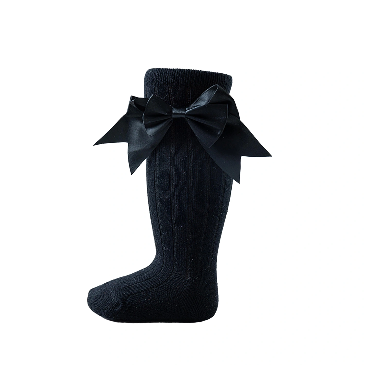 Toddler Socks for Girls Solid Color Cute Bowknot Anti-Skid Baby Socks