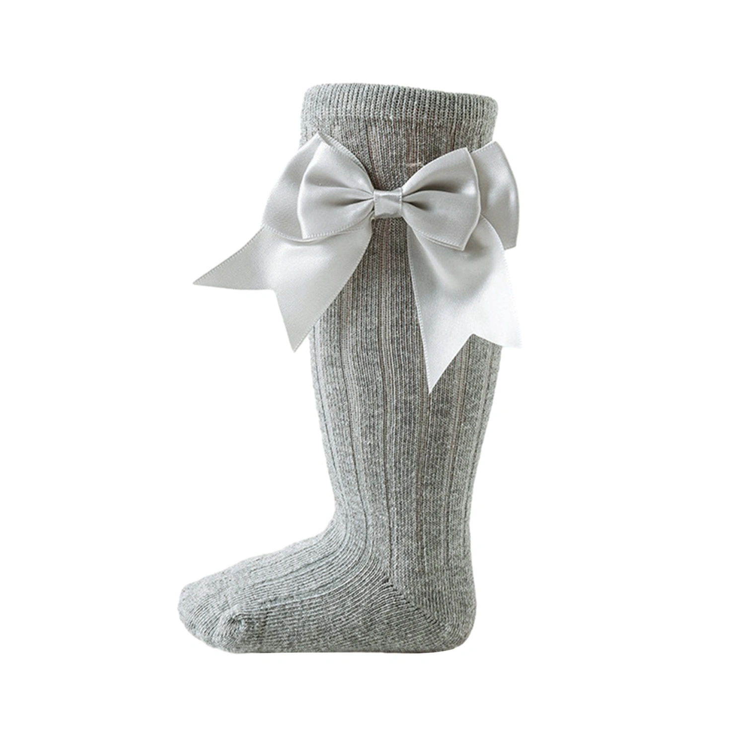 Toddler Socks for Girls Solid Color Cute Bowknot Anti-Skid Baby Socks