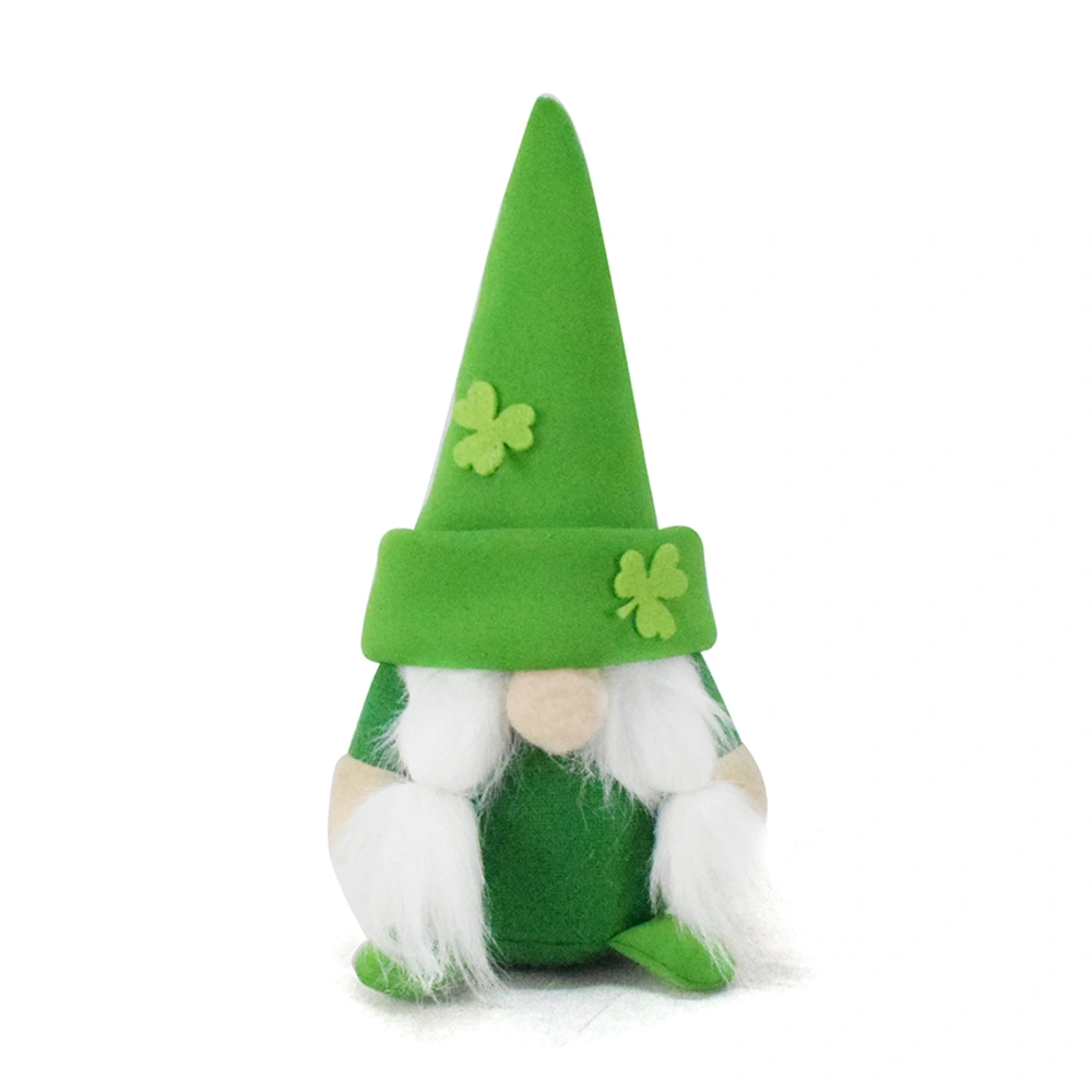 Irish Day Gnome Doll Plush Clover Elf Dwarf Green Faceless Dolls