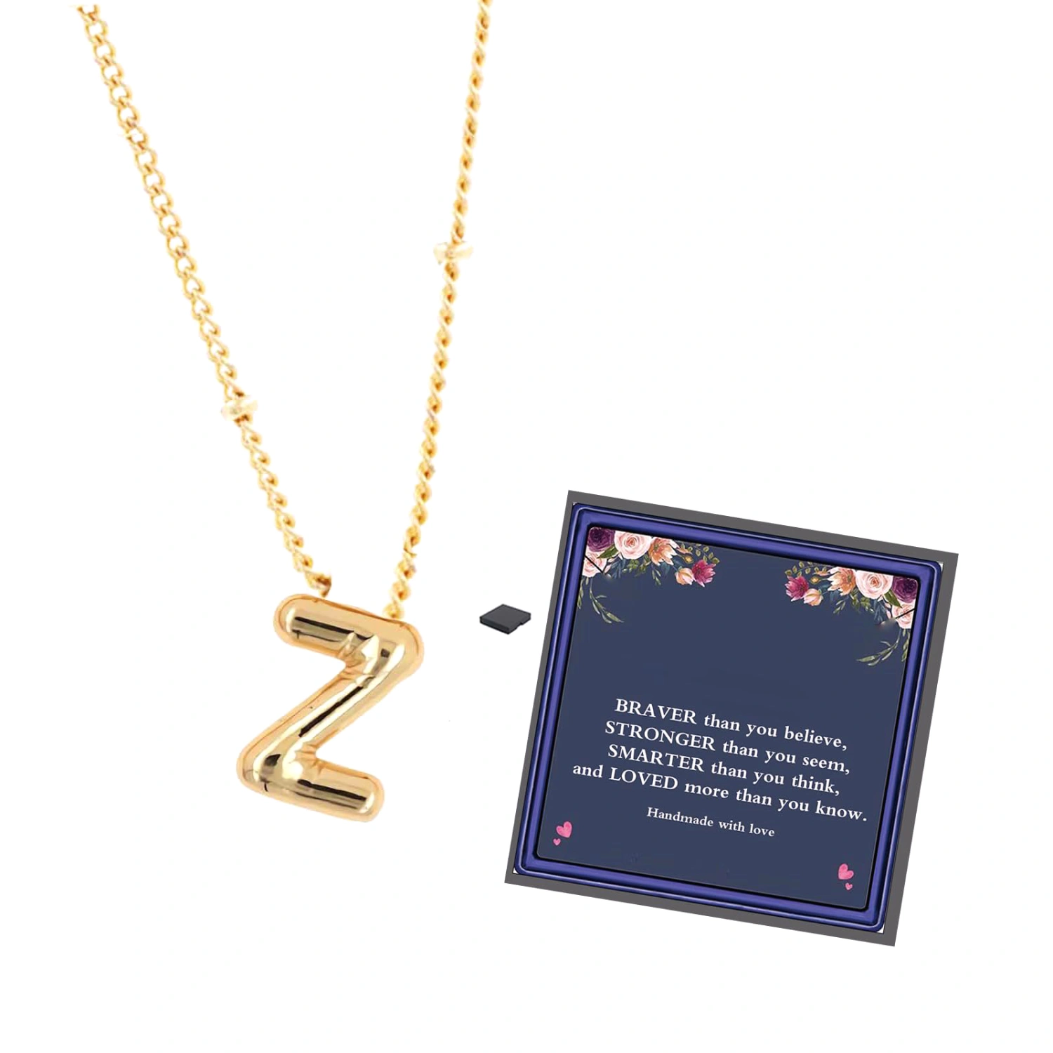 26 Letters Pendant Necklaces for Women Metallic Adjustable Necklaces