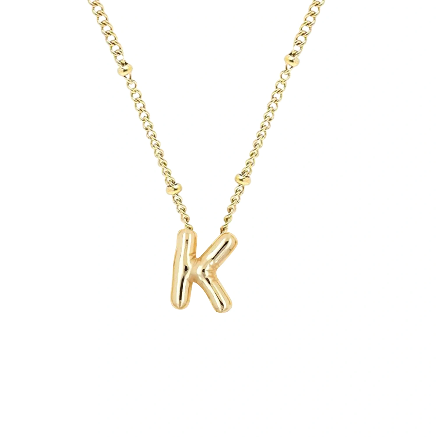 26 Letters Pendant Necklaces for Women Metallic Adjustable Necklaces