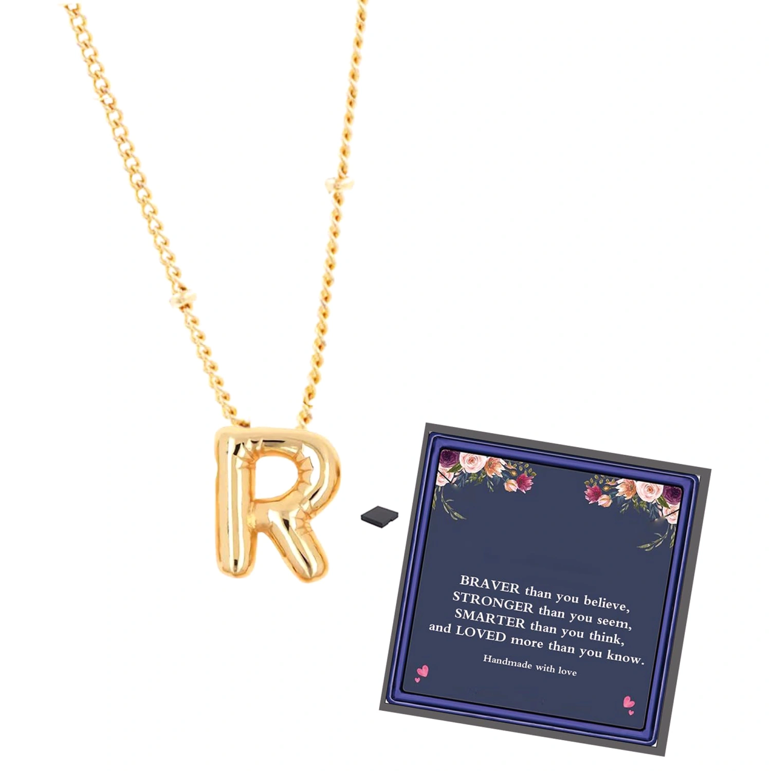 26 Letters Pendant Necklaces for Women Metallic Adjustable Necklaces