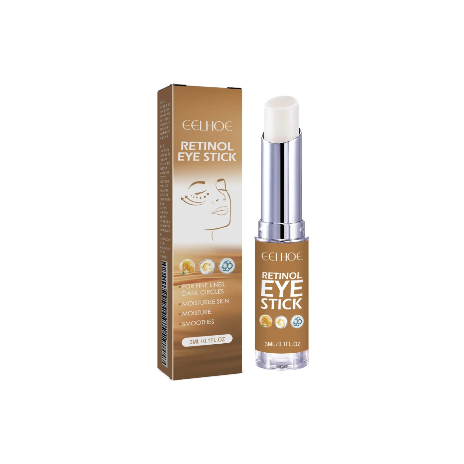 Retinol Eye Sticks, Moisturizing Eye Cream for Dark Circles Fine Lines