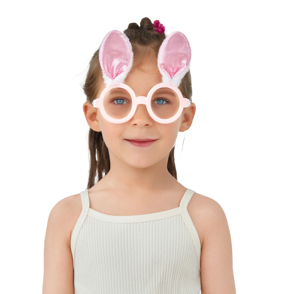 Easter Party Glasses Plush Bunny Ears Glasses Funny Photo Booth Props