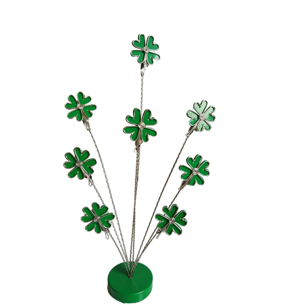 Table Place Card Holders Clover Tree Picture Holders with Clips 