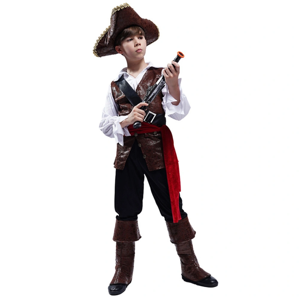 Boys Pirate Costume Deluxe Buccaneer Costume Halloween Cosplay Outfits