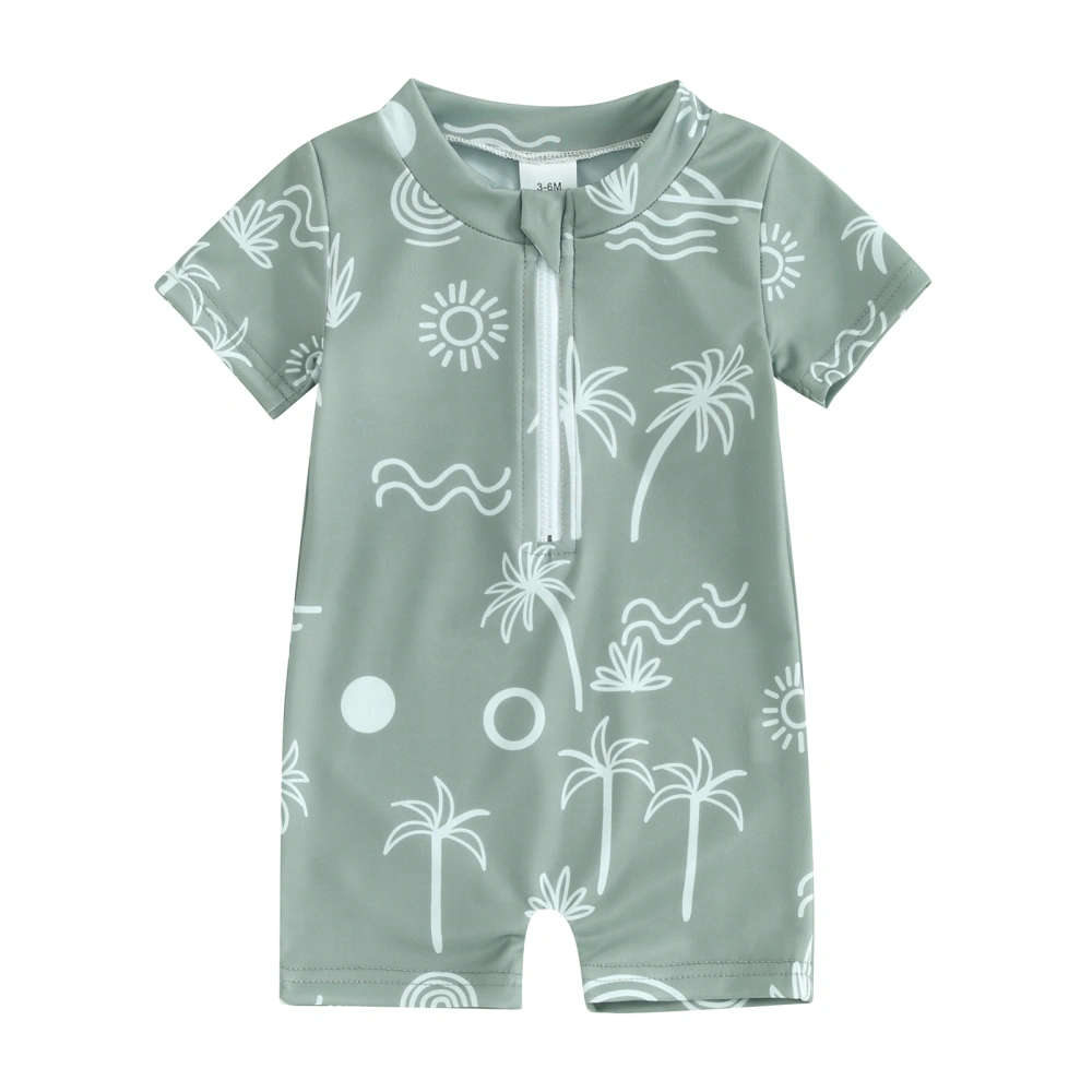 Toddler Boys Rash Guard Swimsuit Rompers Zipper Kids Bathing Suit