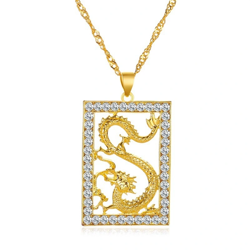 Women Dragon Necklace, Elegant Rhinestone Choker Necklace Jewelry