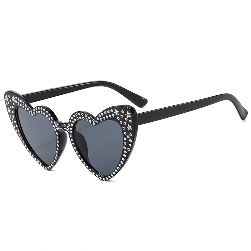 Women's Rhinestone Sunglasses Heart Frame Eyeglasses Eyewear