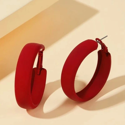 Hoop Earrings for Women Chunky Colored Earrings Party Accessories