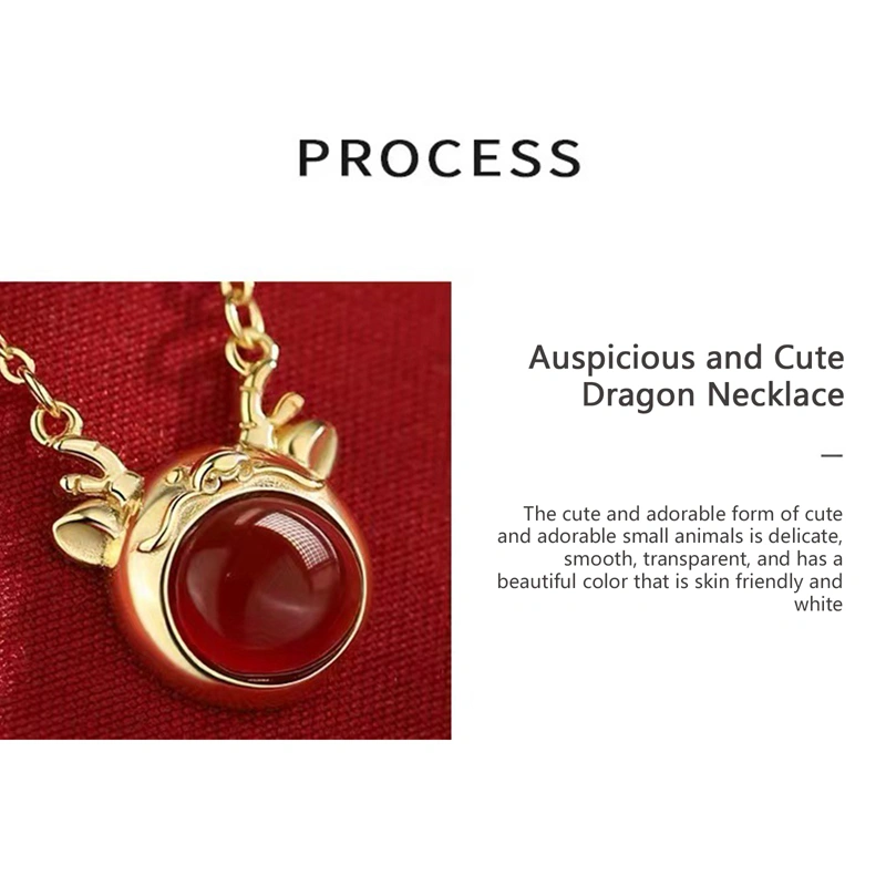 Women Charm Necklace Fashion Adjustable Cute Dragon Pendant Necklace 
