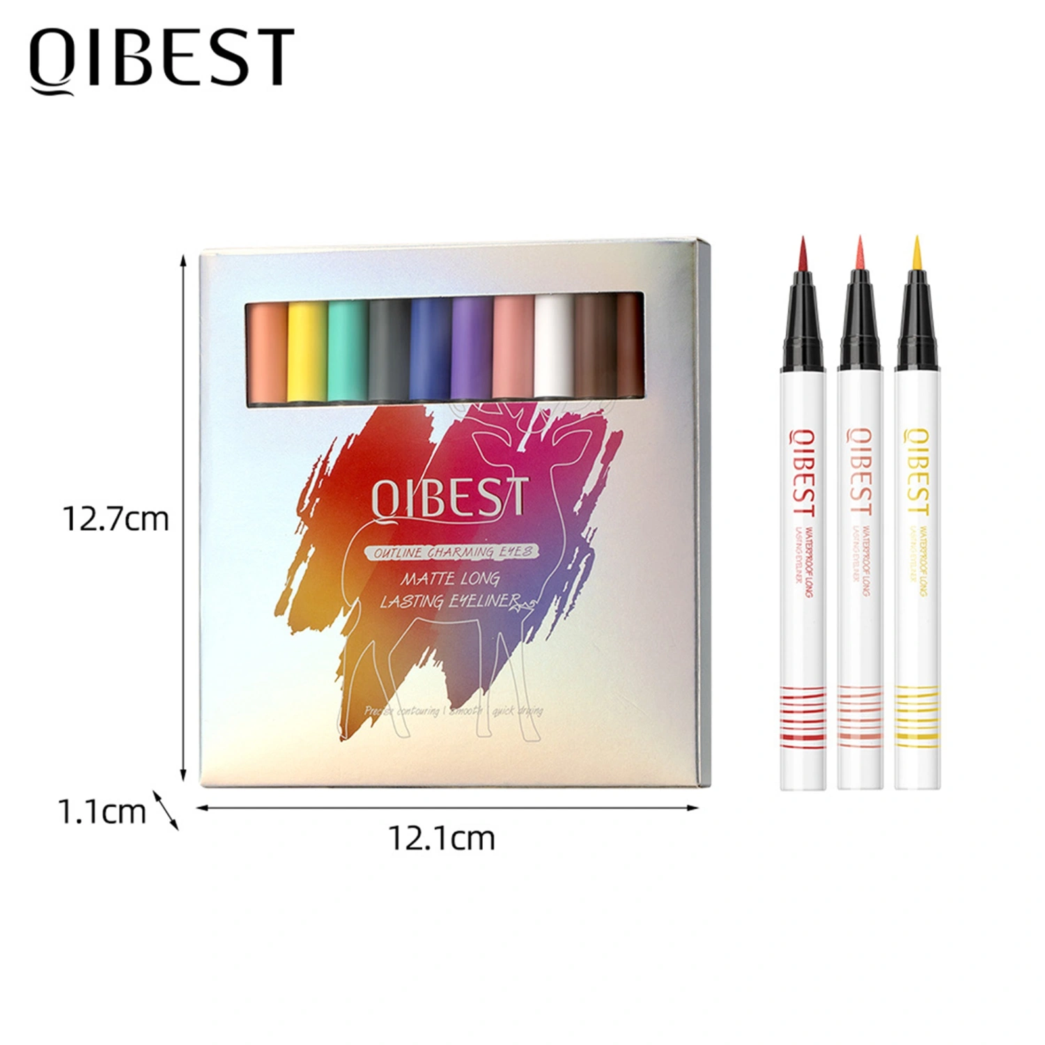 Colorful Liquid Eyeliner Set 12 Color Waterproof Matte Eyeliner Pencil