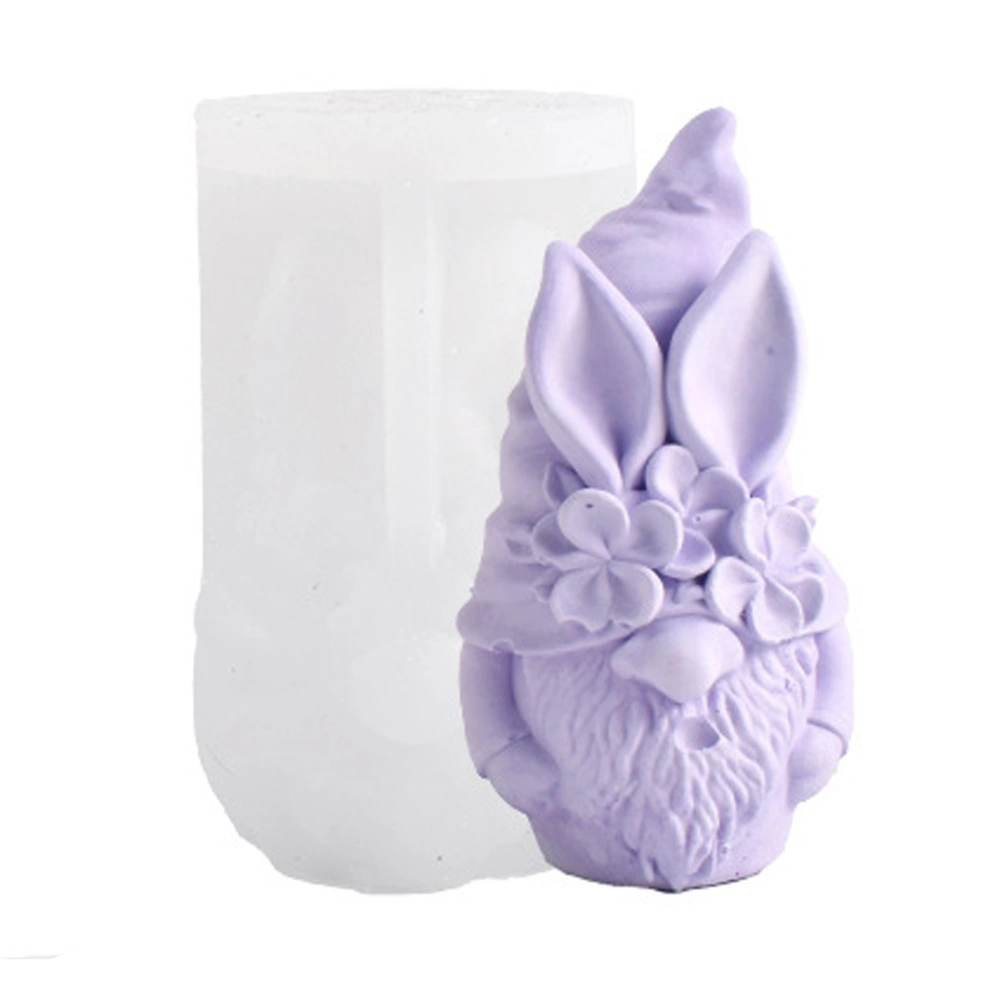 3D Gnome Candle Mold Silicone Candle Mold Handmade Clay Mold for Wax