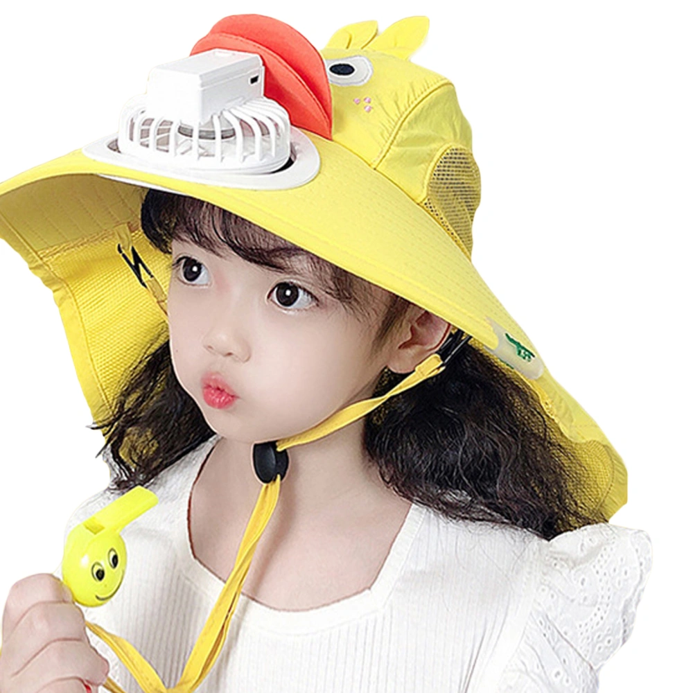 Sun Hat with USB Charging Fan, Children Summer UV Protection Caps