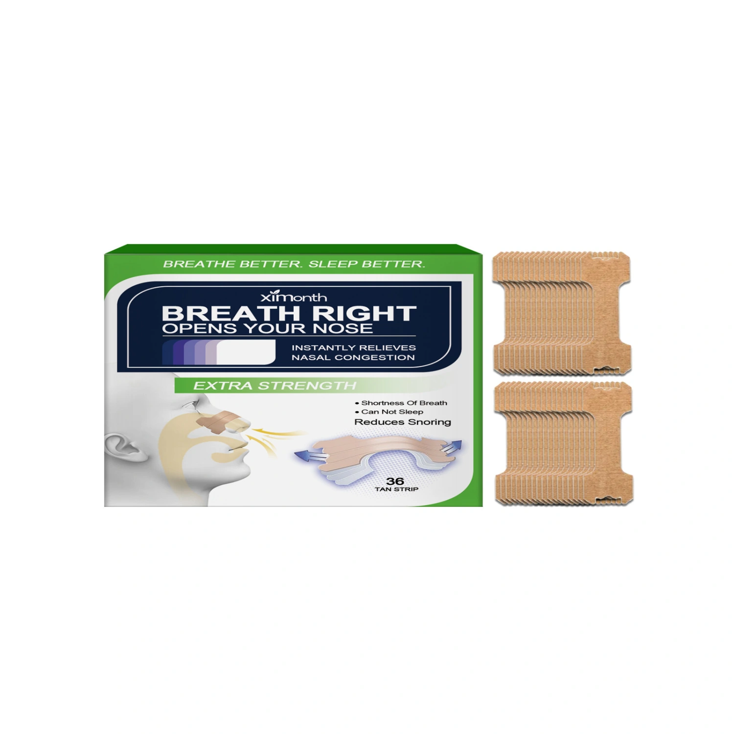 Nasal Strips for Snoring, Nose Strips for Breathing, Snore Strips