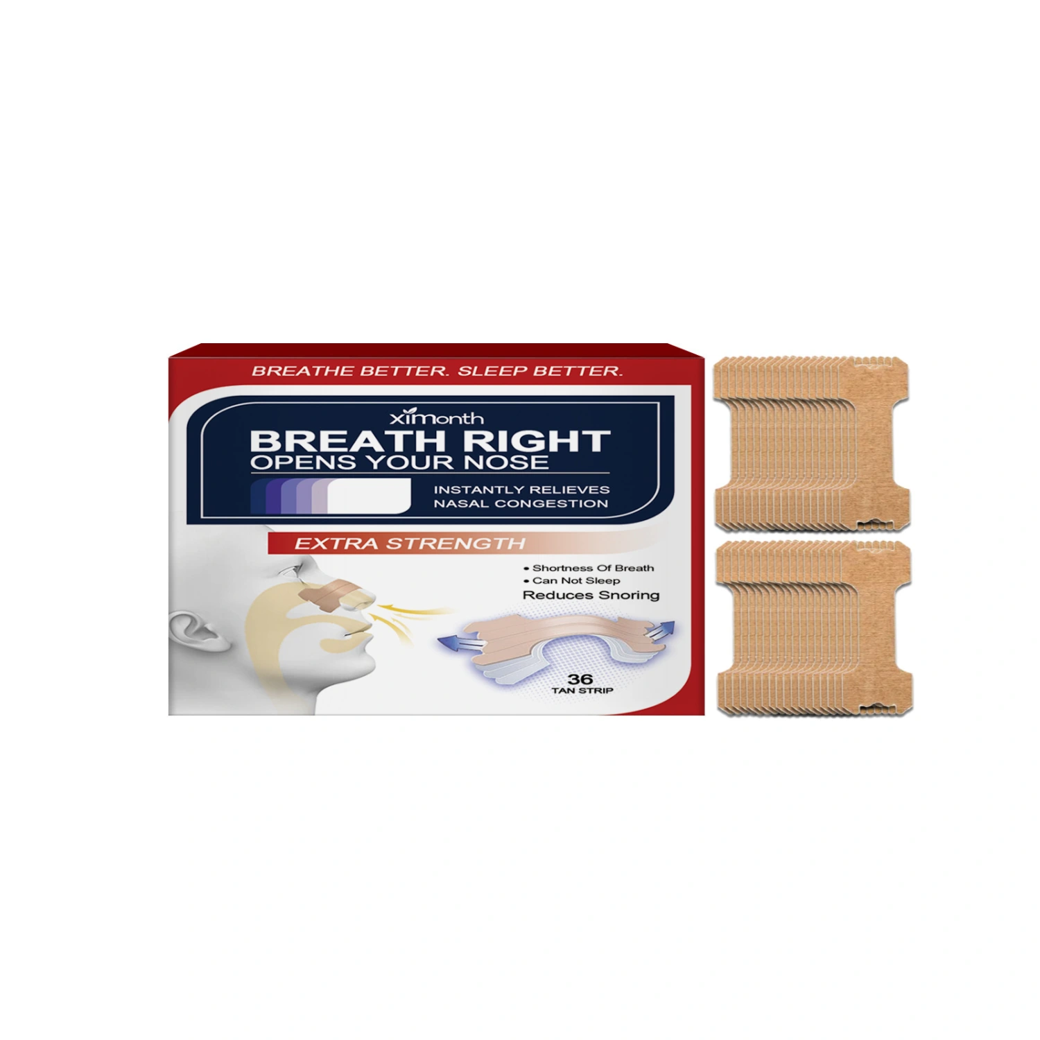 Nasal Strips for Snoring, Nose Strips for Breathing, Snore Strips