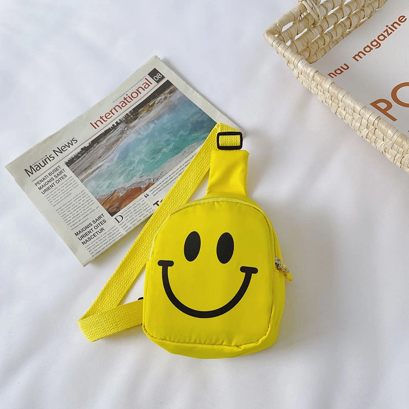 Cartoon Smiling Face Sling Bags Chest Crossbody Bags Shoulder Bag