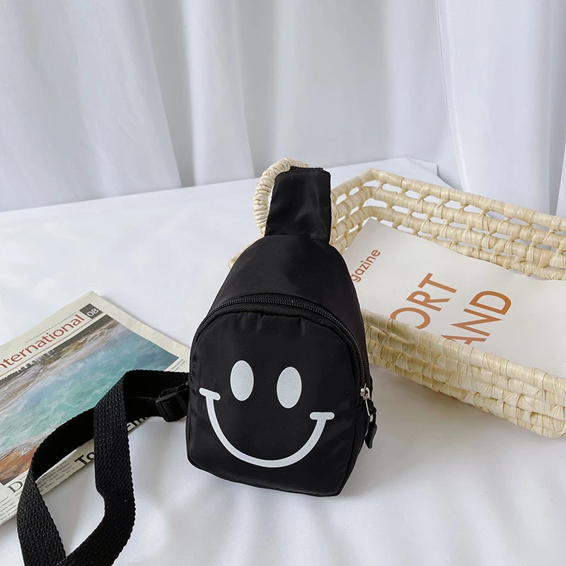 Cartoon Smiling Face Sling Bags Chest Crossbody Bags Shoulder Bag