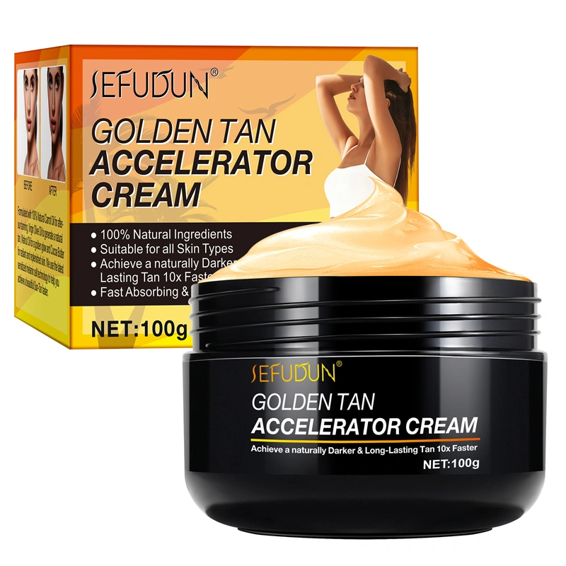 Golden Tanning Accelerator Cream 100% Natural Ingredients Sunbed Cream