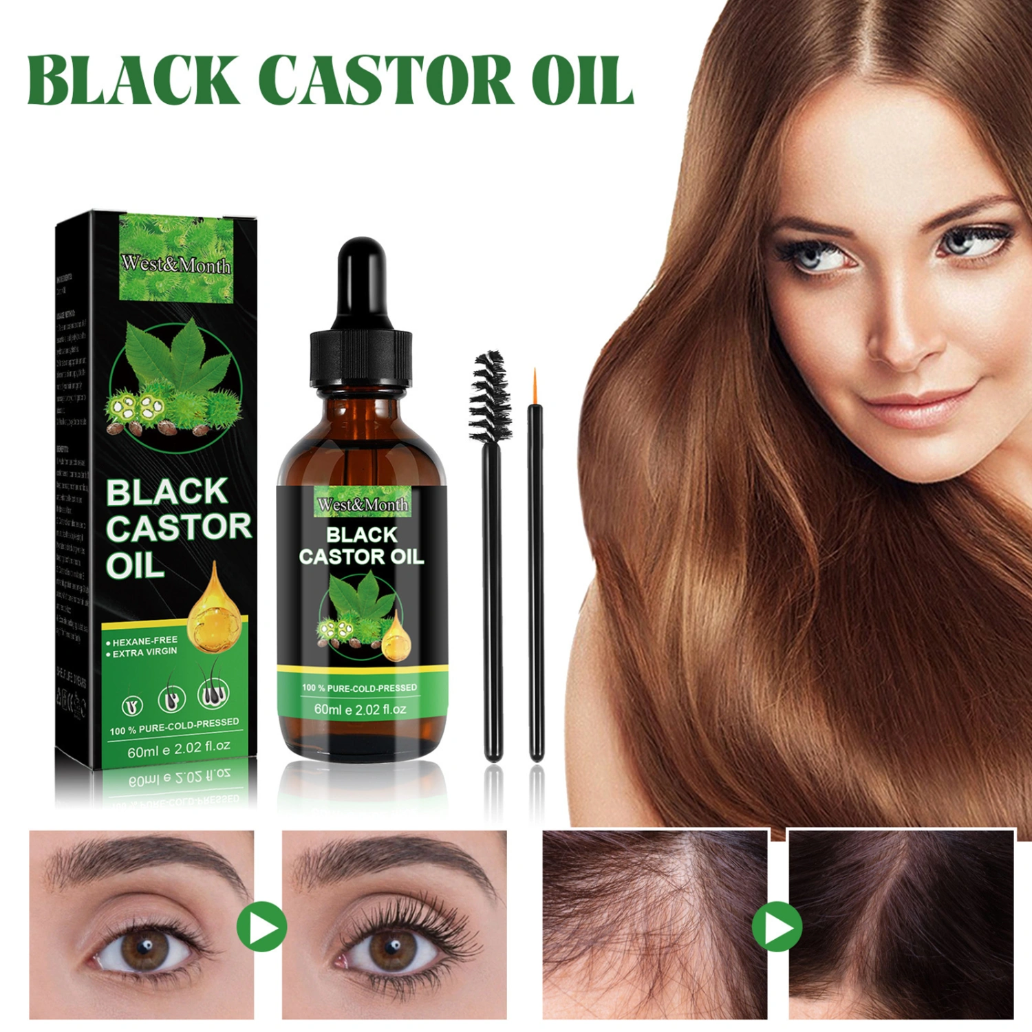 Eyelash Serum Mild and Non Irritating Castor Oil Growth Serum