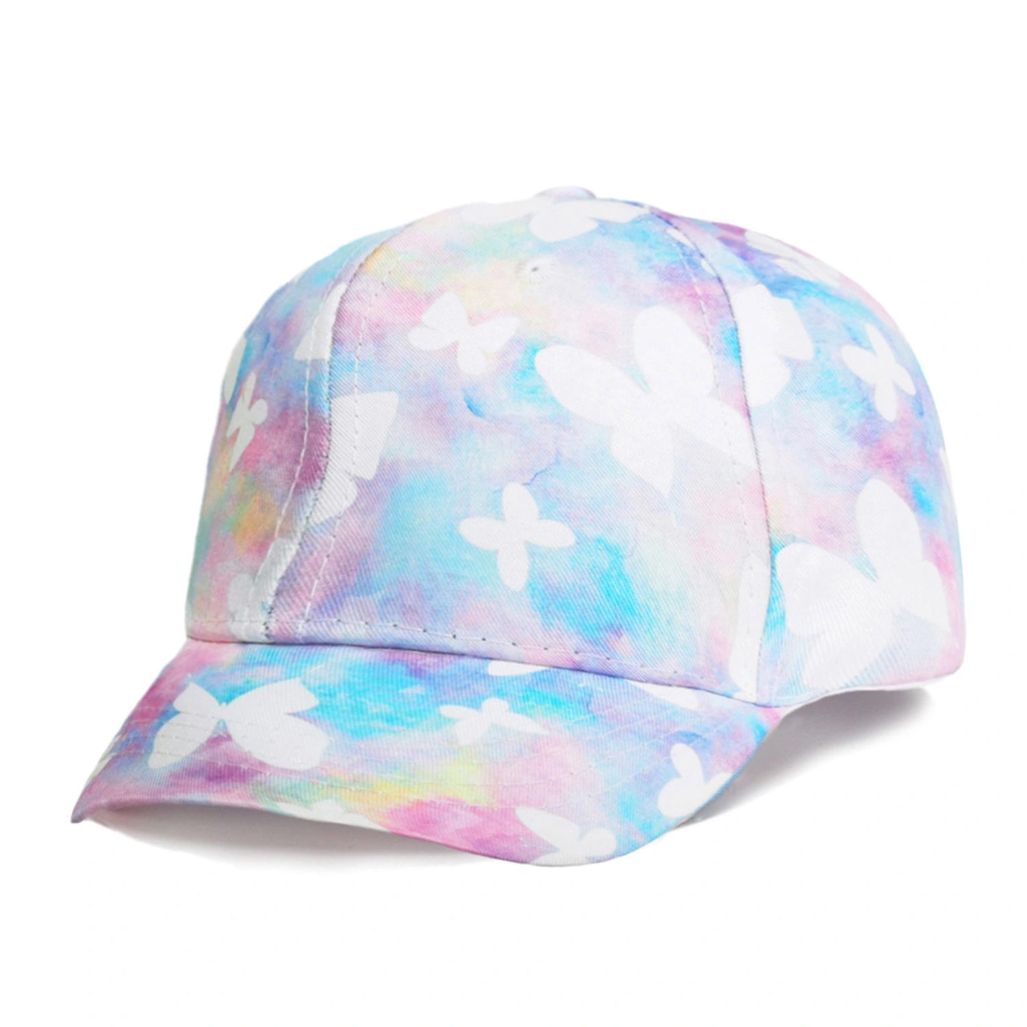 Kids Boys Girls Baseball Hats Tie-Dye Star Flower Pattern Beach Cap