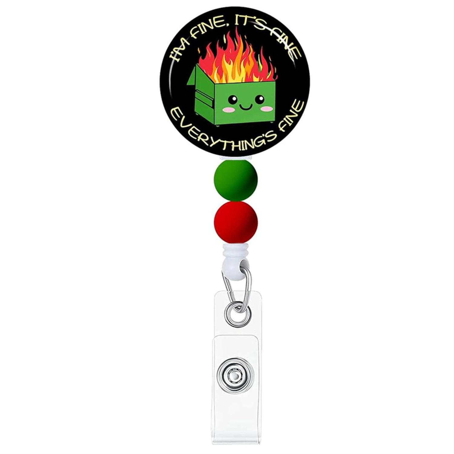 Retractable Badge Reel with ID Clip,Teacher Students Name Badge Clip