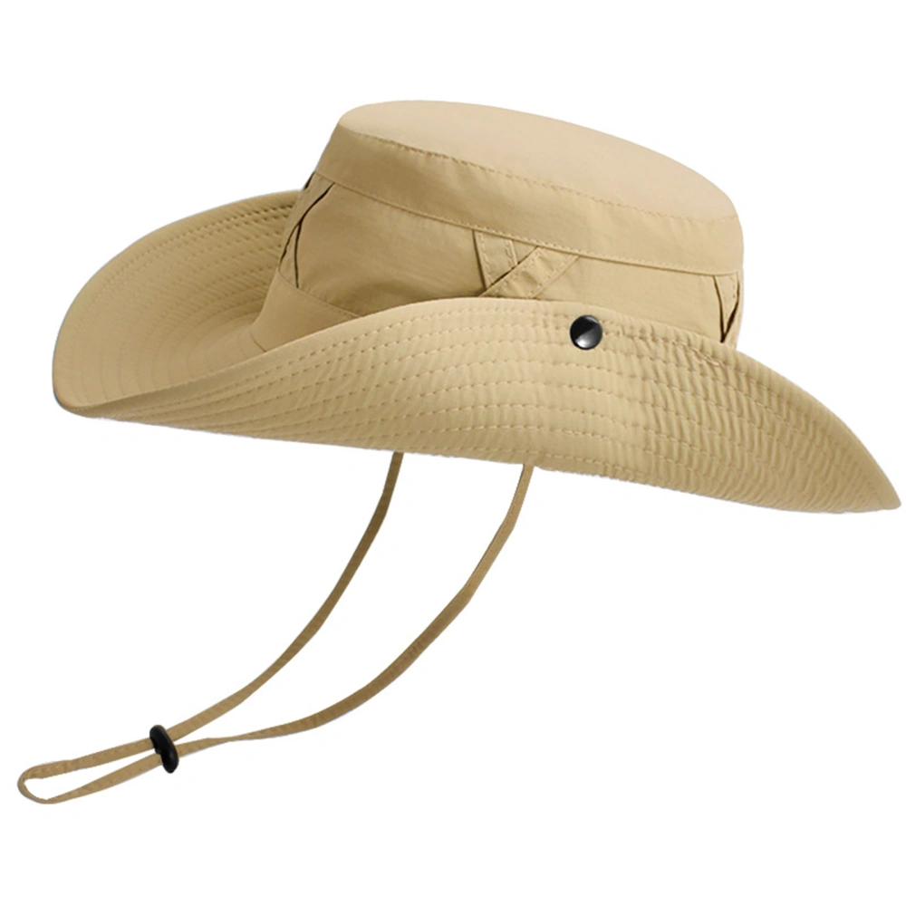 Adult Sun Hats Solid Color Quick Drying Large Brim Cowgirl Hat