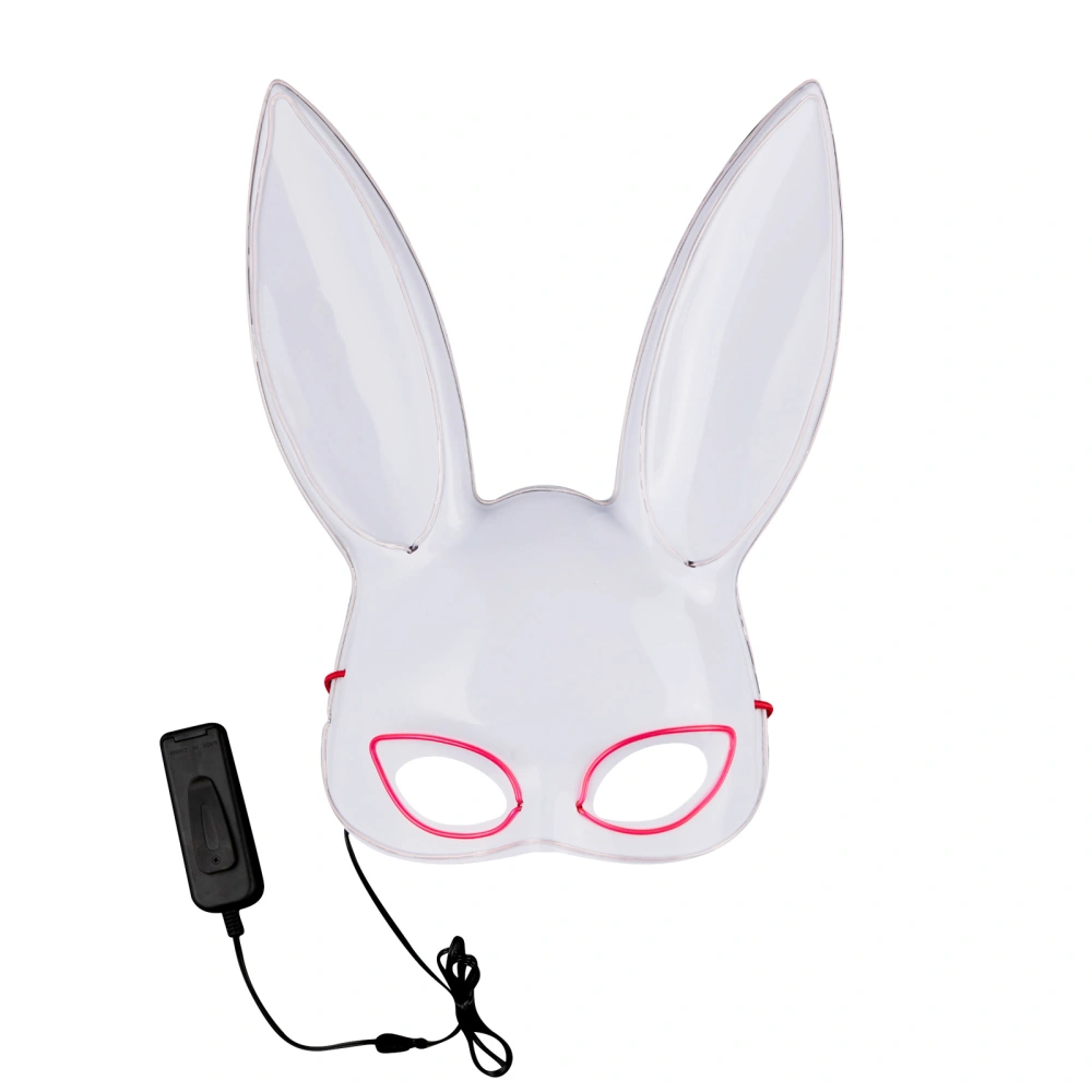 Women’s LED Bunny Facewear Cute Half Face Masquerade Facewear for Bar